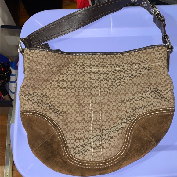 Y2K vintage brown velvet coach bag - Picture 2 of 6